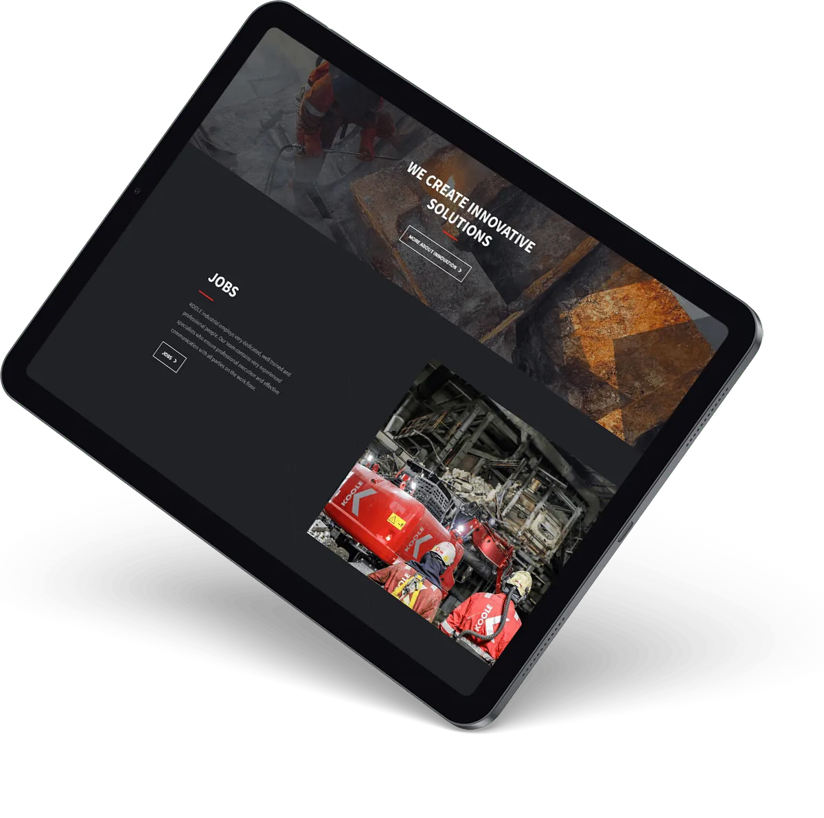 KOOLE Contractors meertalige website weergave op desktop