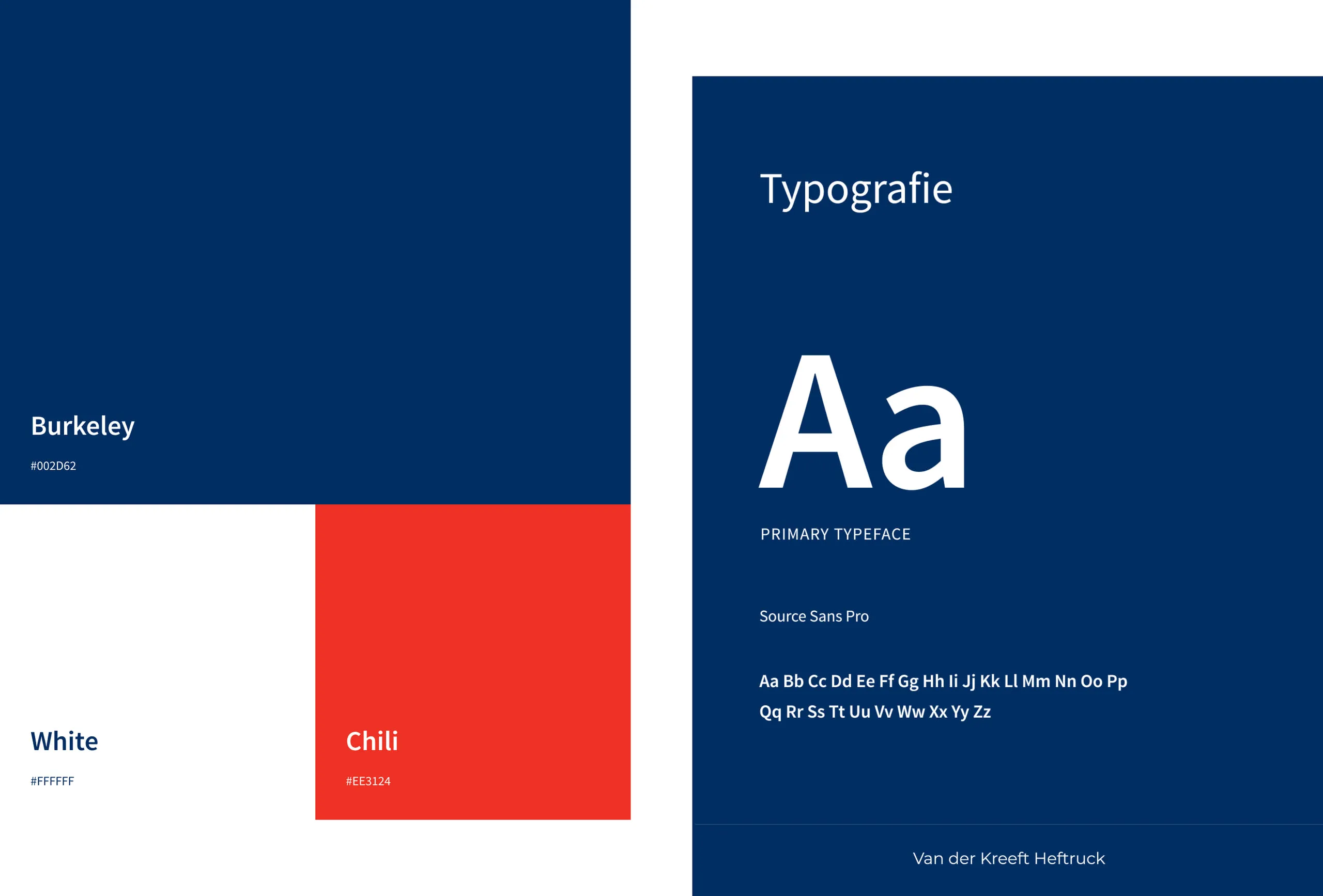 Brand identity elements of Heftruck.com with colors and typography