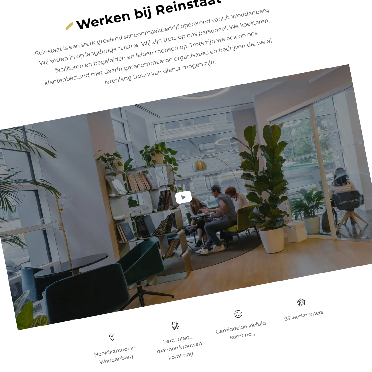 Videos and company information section on the YoungDedicated website