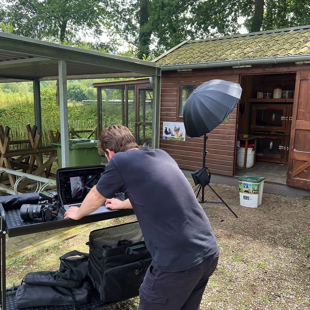 Professionele fotoshoot op locatie bij Beukenrode voor de nieuwe website