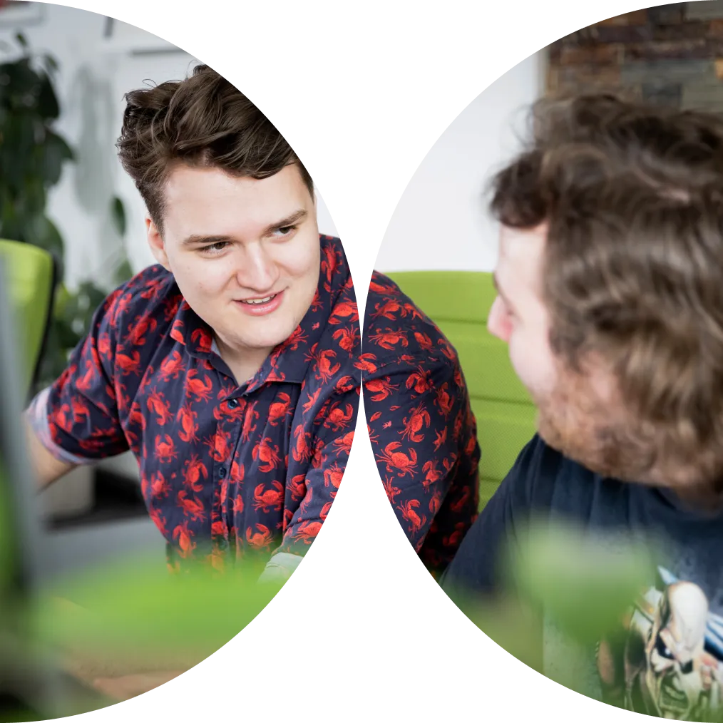 Illustration of a headless CMS with separated front-end and back-end
